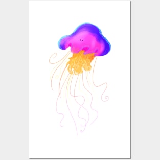 Blue jellyfish Posters and Art